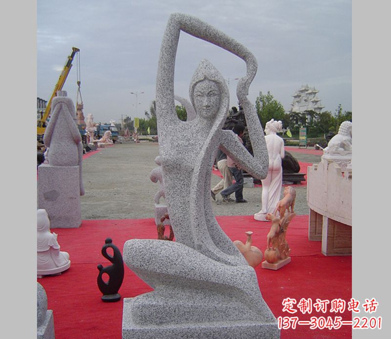 甘肃中领雕塑定制精美瑜伽美女雕塑