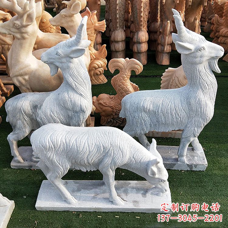 甘肃精美白玉石动物雕塑