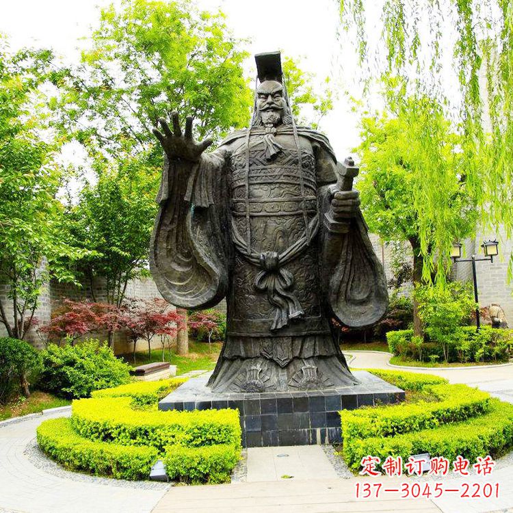 甘肃公园园林大型古代帝王秦始皇雕塑