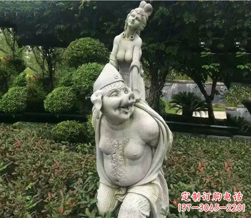 甘肃纪念猪八戒,收藏高端石雕猪八戒塑像