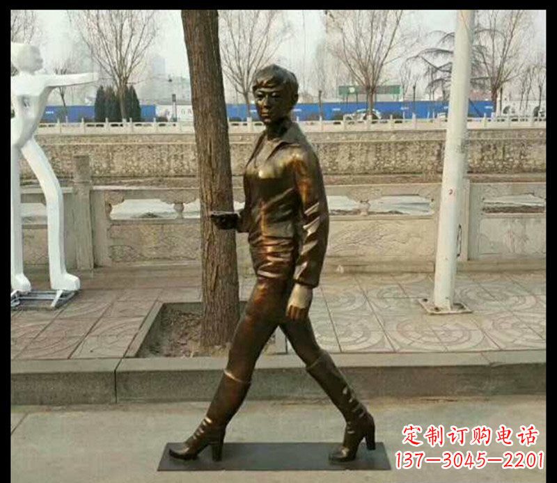 甘肃中领雕塑为您打造优雅铜女孩雕像