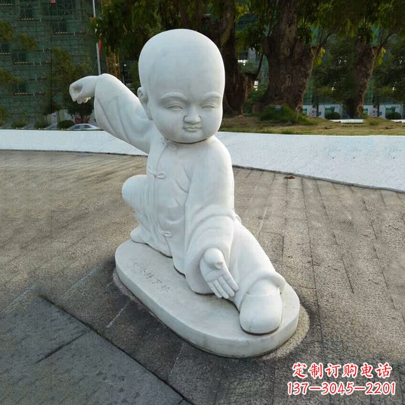 甘肃瑞士艺术家精美制作的和尚汉白玉石雕塑