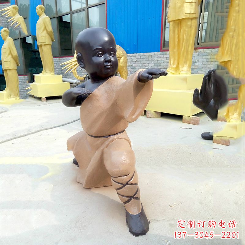 甘肃传承传统文化的绝佳礼品——“功夫小和尚”雕塑