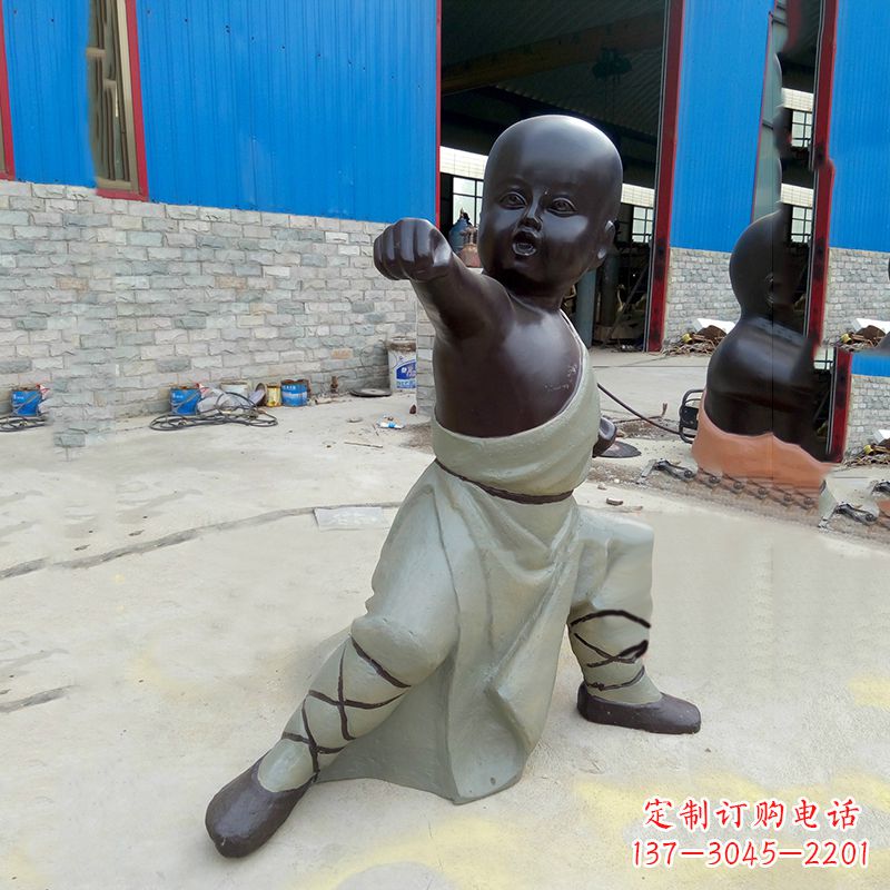 甘肃精致和尚铜雕塑