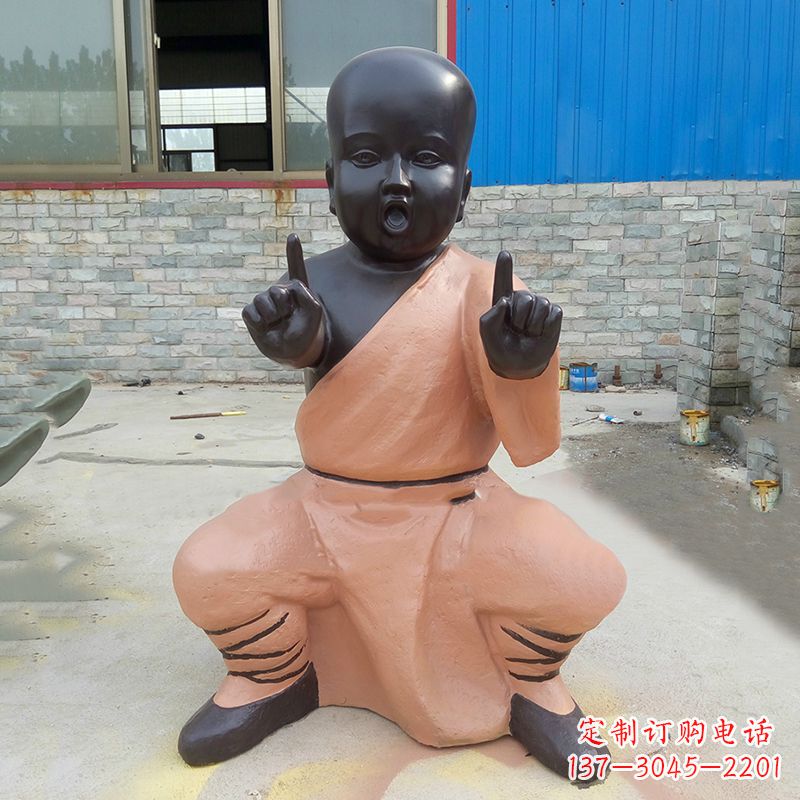 甘肃铜雕功夫小和尚