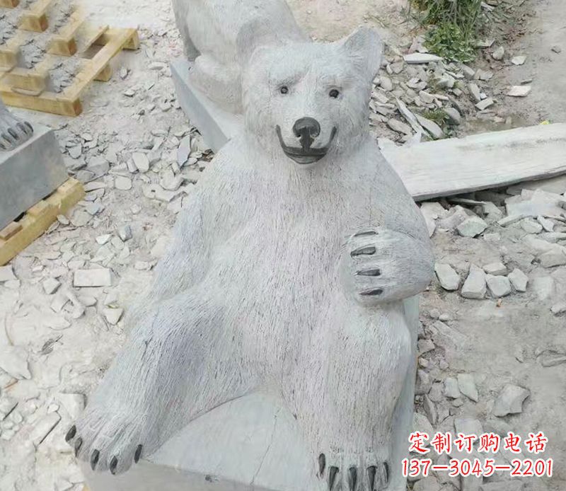 甘肃精美狗熊石雕