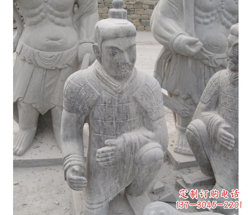甘肃古代兵马俑石雕