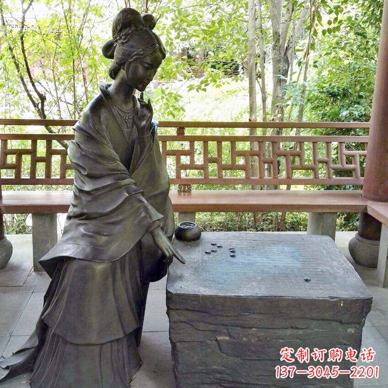 甘肃艺术精灵西施下棋情景雕塑