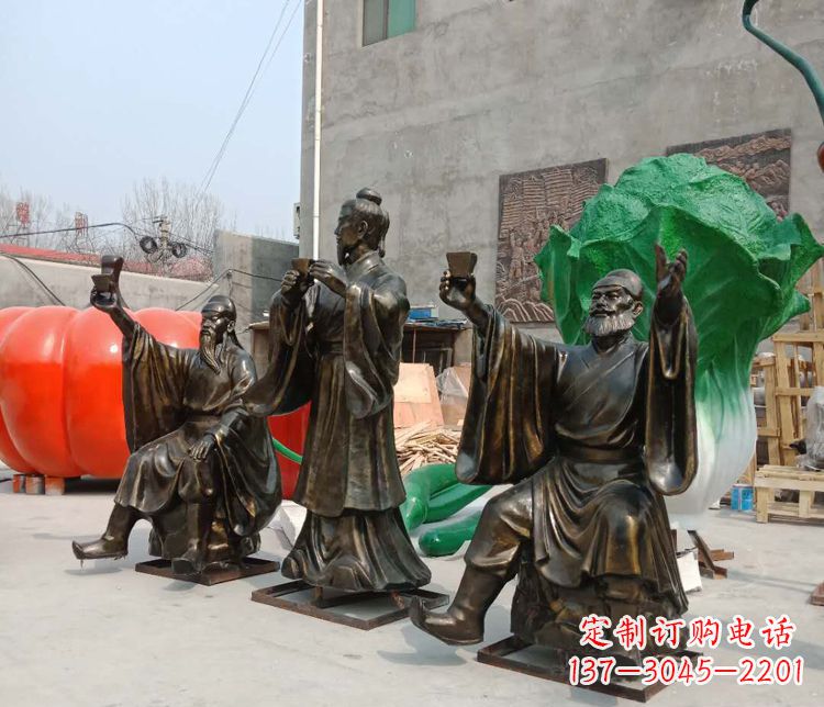 甘肃浓缩古代江湖英雄——名人雕塑
