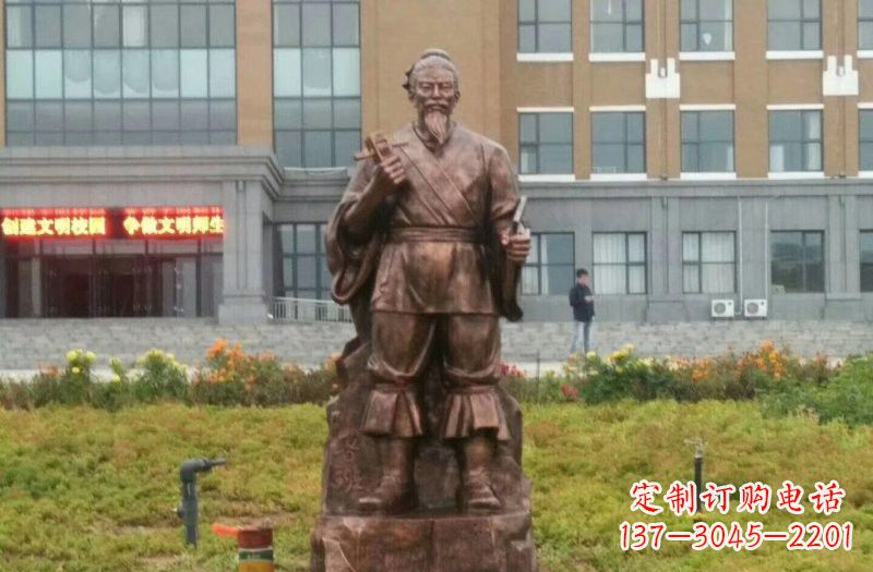 甘肃传承古代名人铜雕——鲁班雕像
