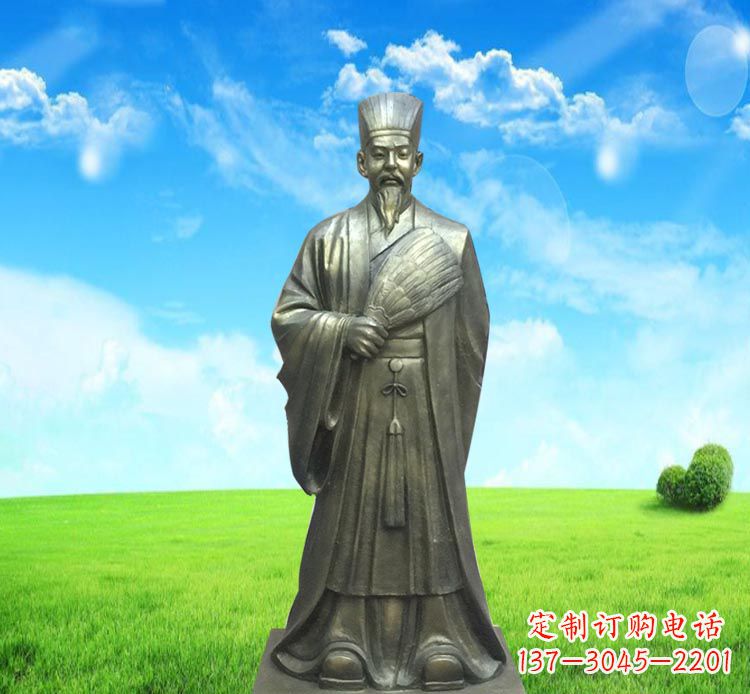 甘肃精致经典,让您体验古代名人诸葛亮的魅力——诸葛亮铜雕