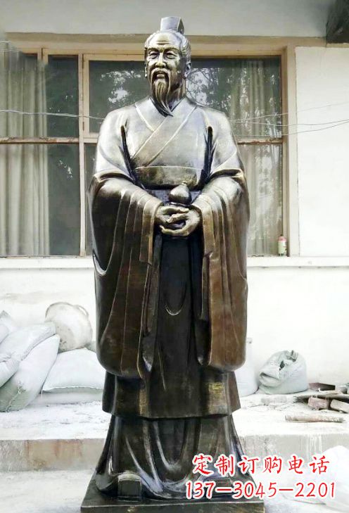 甘肃精美扁鹊铜像,精雕细琢,展现古典之美