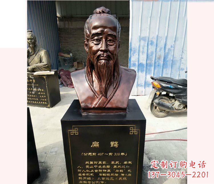 甘肃铸造古代名医扁鹊胸像,展现生命的传承之美