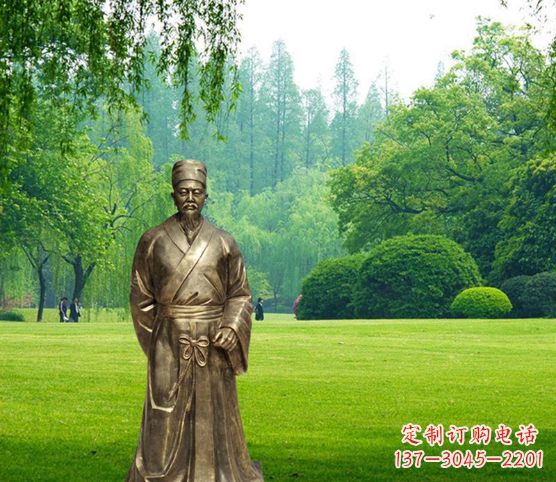 甘肃李时珍铜雕,精美古典雕塑定制
