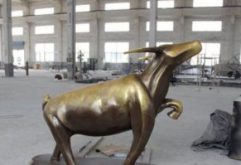 甘肃铜制华丽小牛动物雕塑
