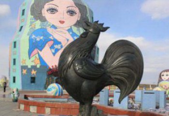 甘肃艺术精美的公鸡雕塑