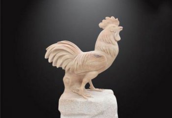甘肃公园动物公鸡石雕