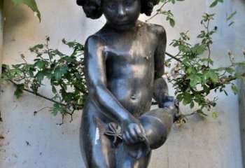 甘肃唯美少女雕塑——在公园中给清新的景观增添一抹生机