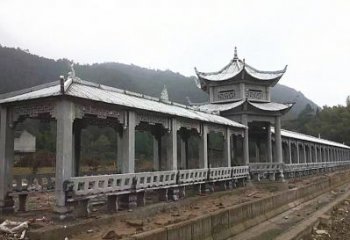 甘肃中领雕塑定制精美的公园石雕亭子长廊