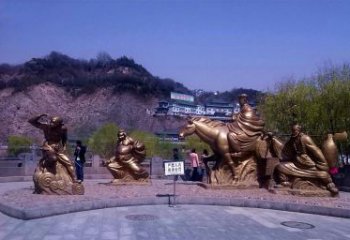 甘肃精美铜雕唐僧师徒小品