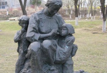 甘肃纪念伟大母亲的大型铜雕塑
