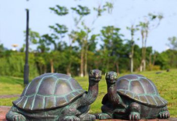 甘肃中领雕塑别具特色的乌龟铜雕