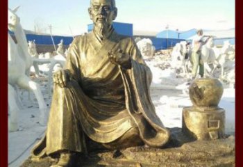 甘肃张仲景雕塑——杰出古代名人熬中药的传奇