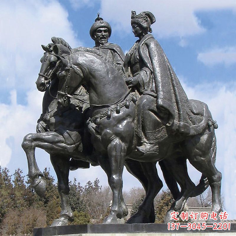 甘肃古代风采:王昭君骑马雕塑