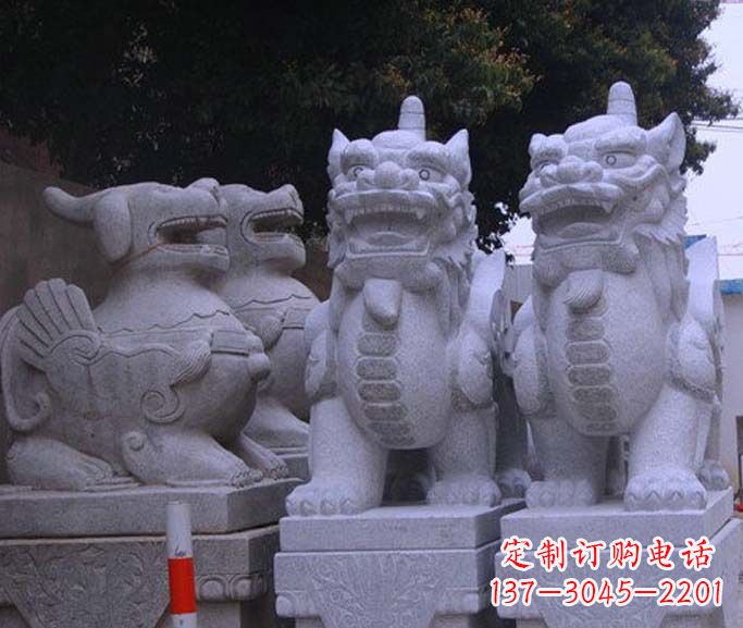 甘肃古典独角兽石雕