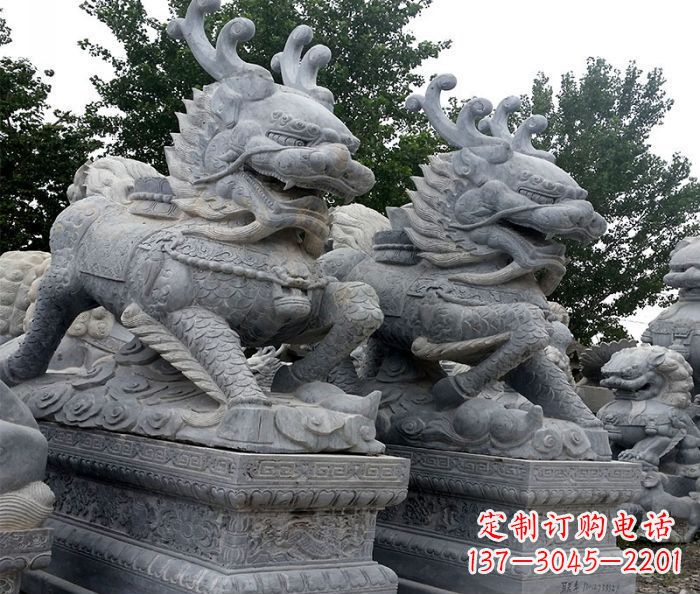 甘肃古典精美麒麟雕塑
