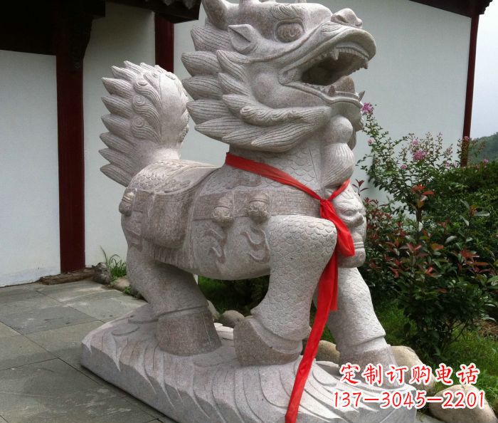 甘肃古代神兽麒麟石雕 (2)