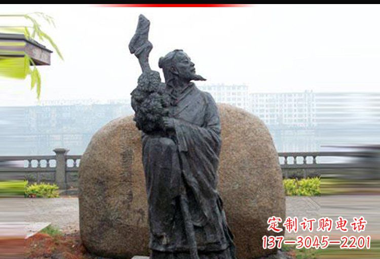 甘肃传承古代文化,陶渊明雕塑悠久记忆