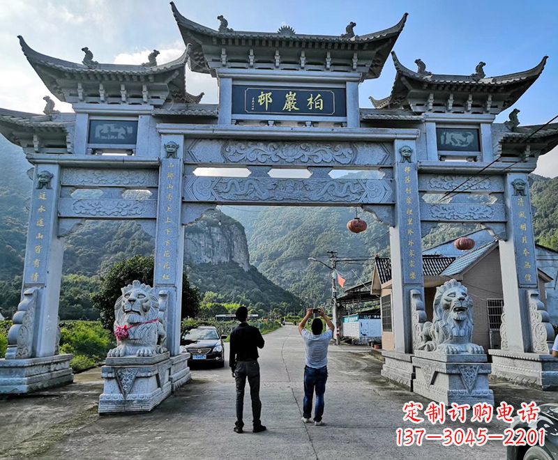 甘肃古典牌坊石雕塑