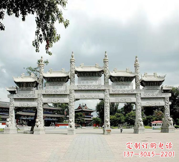 甘肃古代石牌坊雕塑