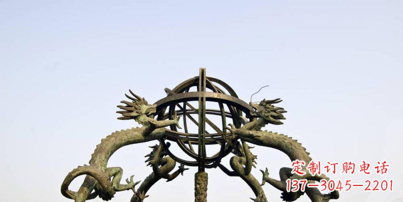 甘肃传承中国古代文化,浑天仪铜雕——让精致的往事重现