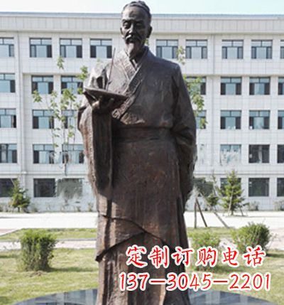甘肃传承古代珍贵文化—祖冲之铜雕塑