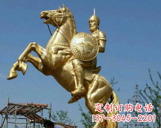 甘肃古罗马战士骑马铜雕——让你呈现最传统的骑士风采