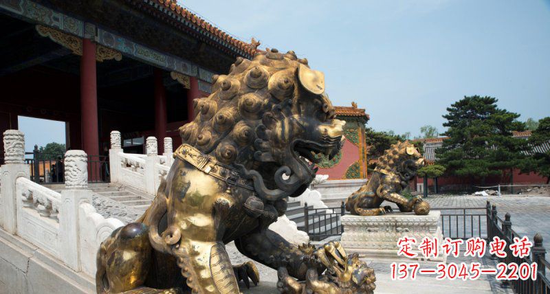 甘肃黄铜狮子雕塑——象征着永恒的力量