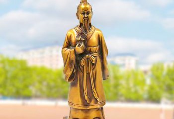 甘肃古代神医纯铜扁鹊雕像