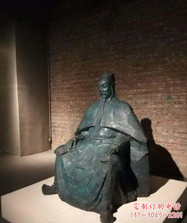 甘肃古典御守关公铜雕