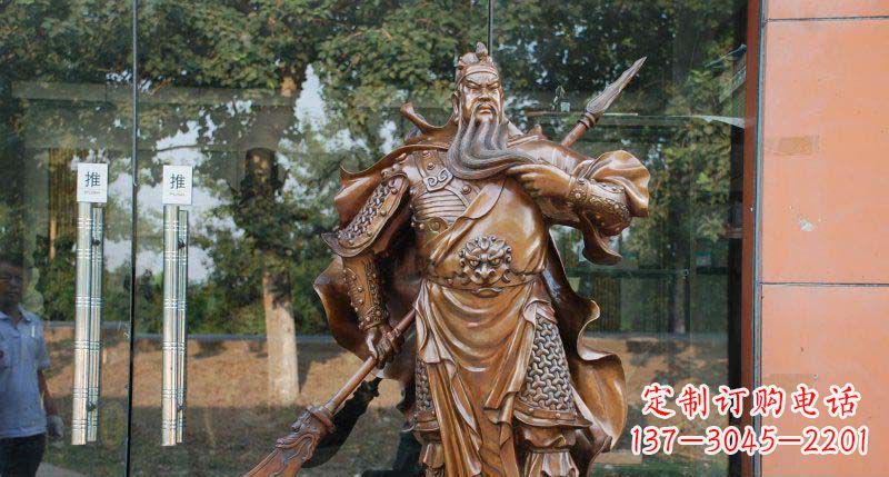 甘肃关公古代人物铜雕