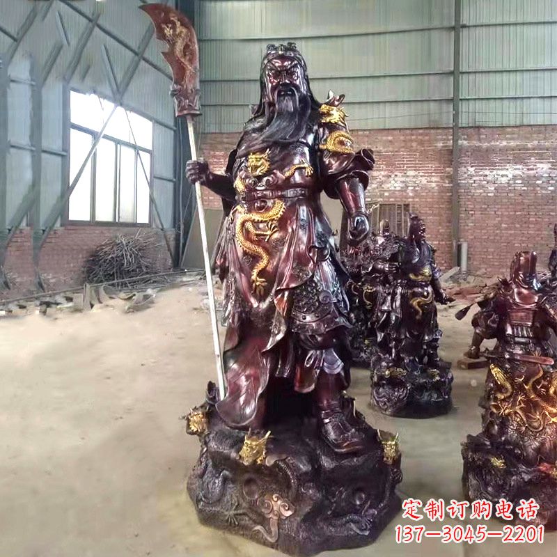 甘肃国际级铜雕作品--关公关二爷神像