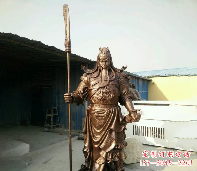 甘肃中领雕塑定制关公铜雕