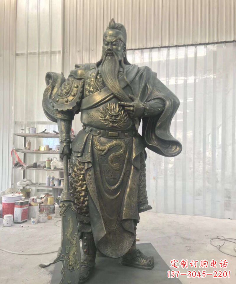 甘肃关公铜雕–传承古老的英雄气概