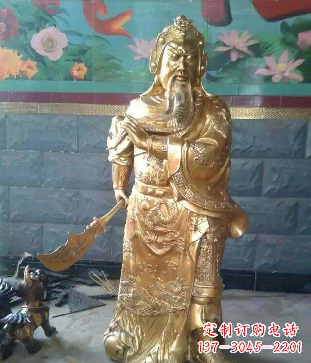 甘肃精美铜雕关公雕塑