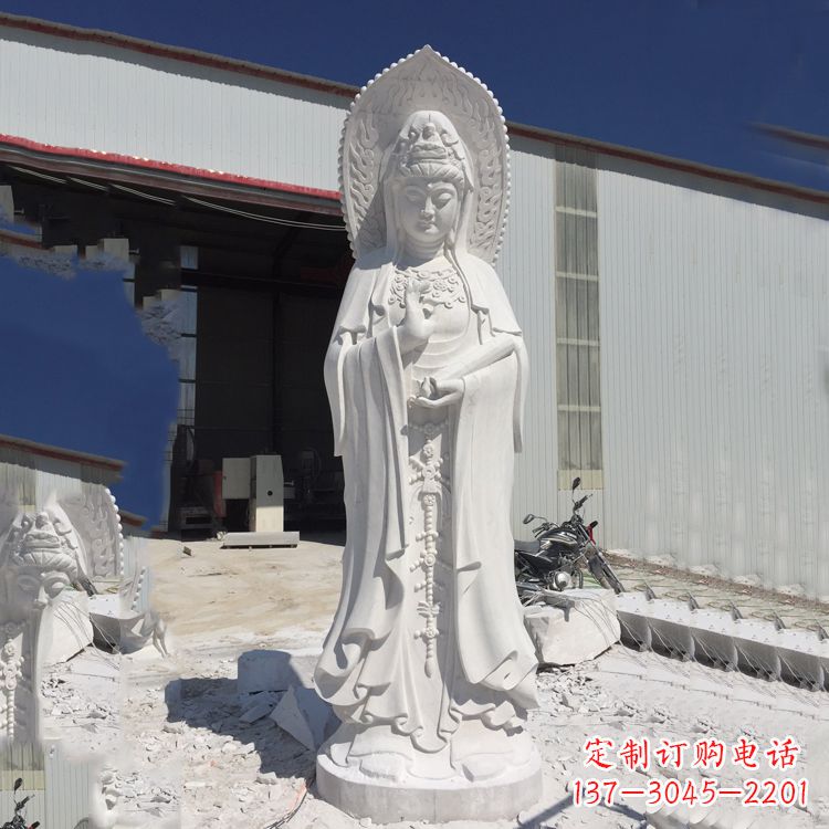 甘肃观音大理石雕塑,让你的家居更具仪式感