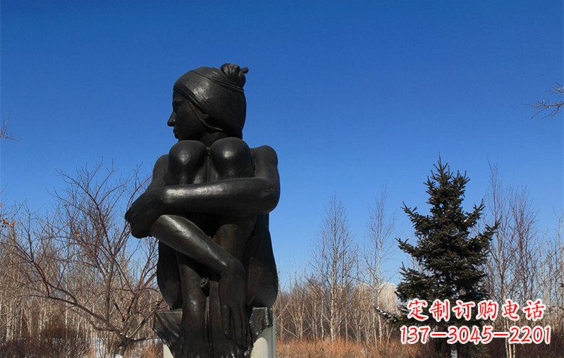 甘肃浪漫优雅的女孩铜雕