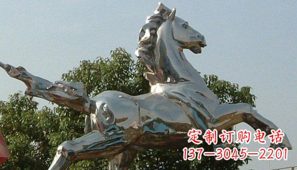 甘肃精美不锈钢奔马雕塑