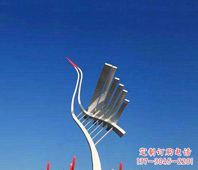 甘肃丹顶鹤景观雕塑,完美定制