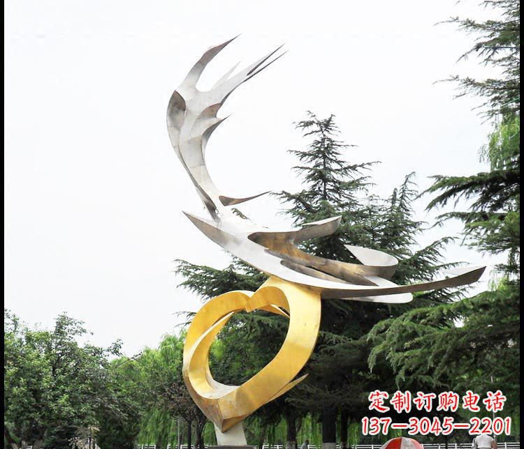甘肃典雅凤凰抽象雕塑